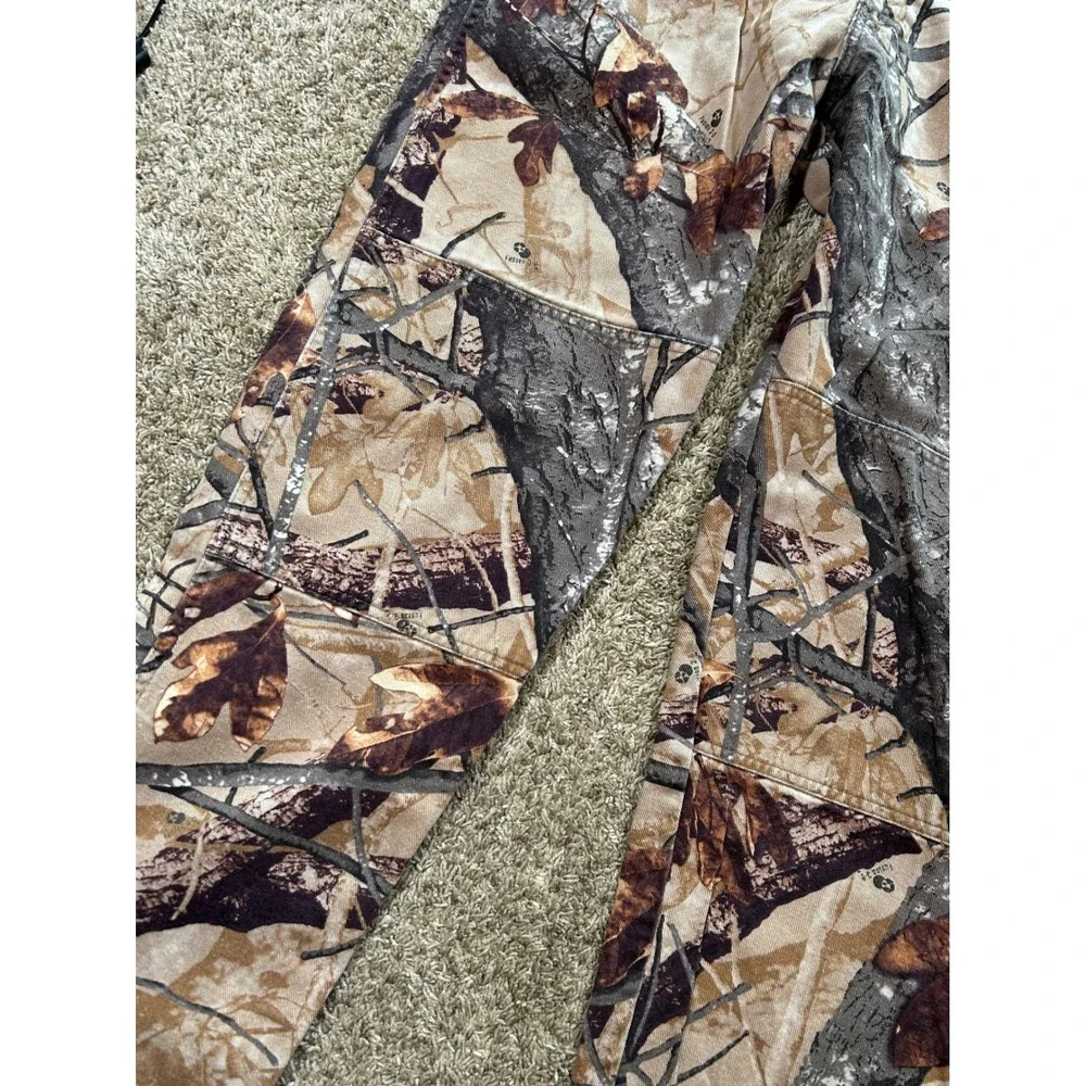 VTG Y2K Wrangler Mens Camo Double Knee Pants‎ Mossy Oak 35' Straight Leg